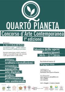 APRILE 2016 - 1ª edizione del Concorso d’Arte Contemporanea QUARTO PIANETA